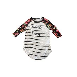 Youth XS Not of This World Floral Print 3/4 Sleeve